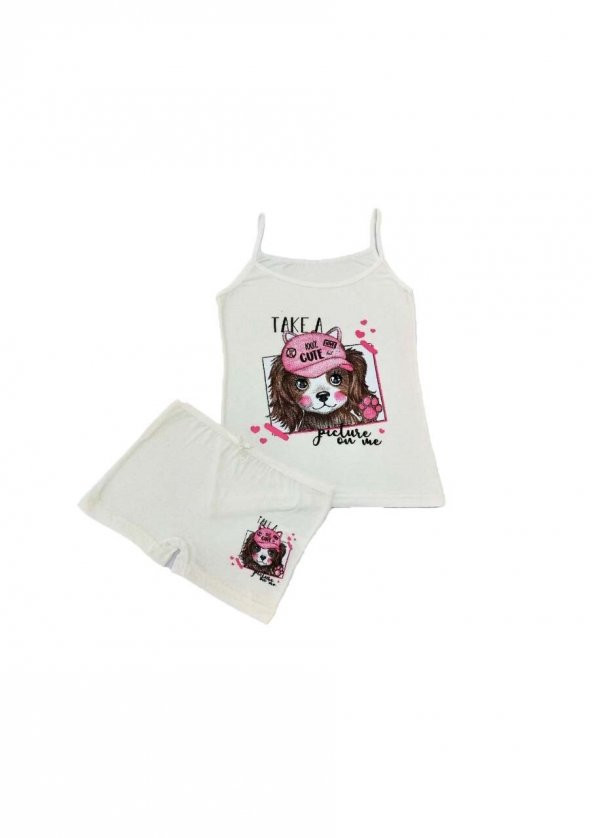 6 lı PAKET KIZ ÇOCUK BOXER  ATLET TAKIM - Resim 6