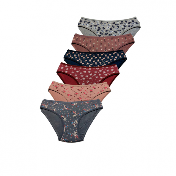BAYAN KÜLOT DESENLİ 6LI PAKET - Resim 2