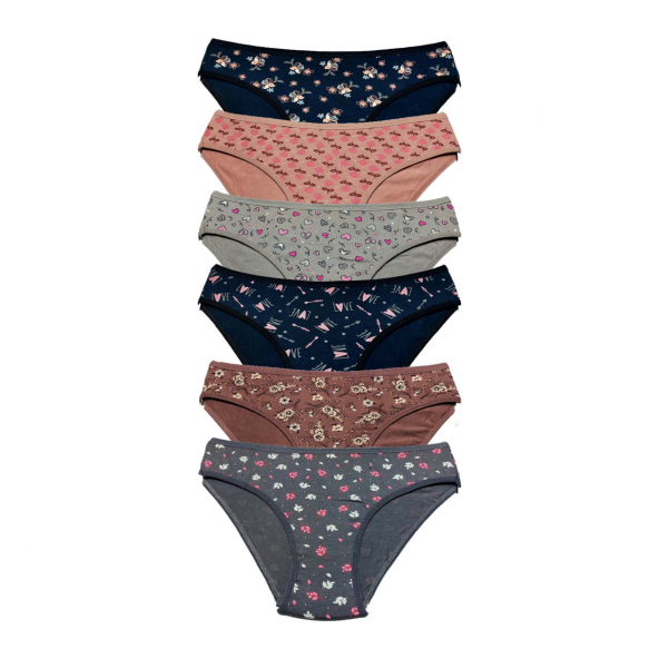 BAYAN KÜLOT DESENLİ 6LI PAKET - Resim 3