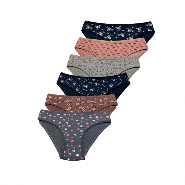 BAYAN KÜLOT DESENLİ 6LI PAKET - Resim 4