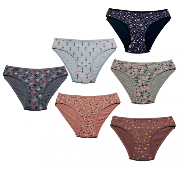 BAYAN KÜLOT DESENLİ 6LI PAKET - Resim 6