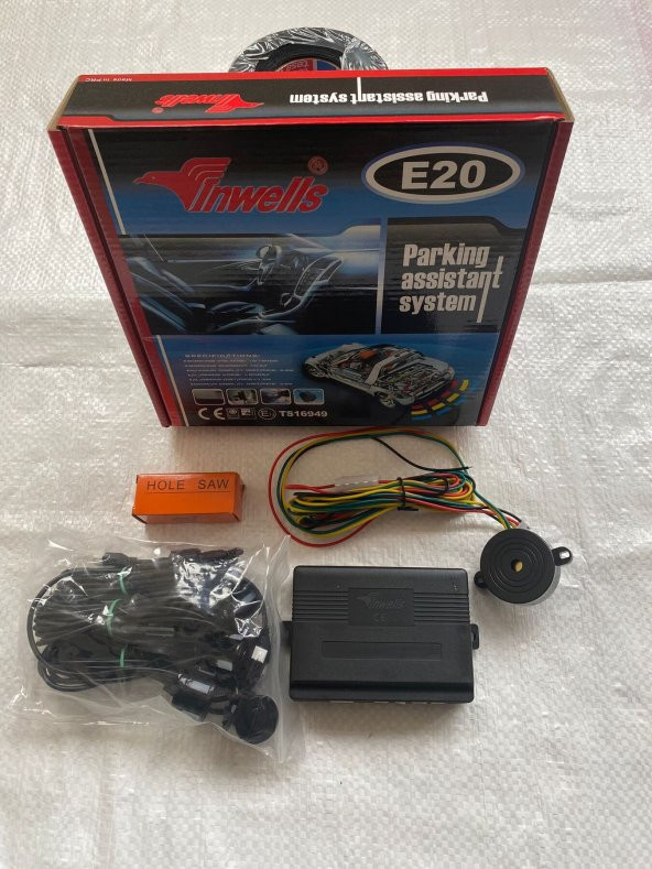 Inwells Park Sensörü Sesli 4 Sensörlü E20 Siyah Renk