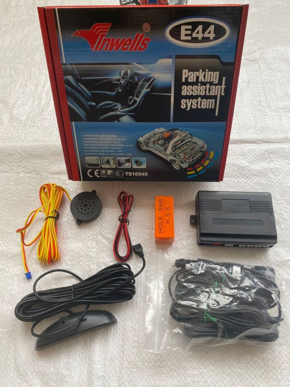 Inwells Park Sensörü Türkçe Konuşan Ve Göstergeli 4 Sensörlü E44 Siyah