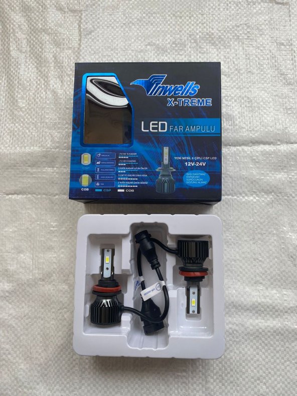 Inwells H11 Xenon Led Far Ampulü X-TREME Serisi Yeni Nesil 6 Çipli CSP