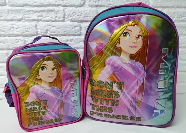 BESLENMELİ ERKEK İLKOKUL ÇANTASI PRENSES RAPUNZEL (YERLİ ÜRETİM)