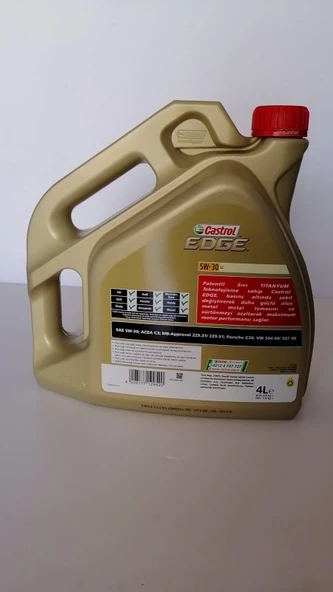 CASTROL EDGE TİTANIUM FST BENZİN+DİZEL 5W-30 4LT ÜT: 2024 - 2