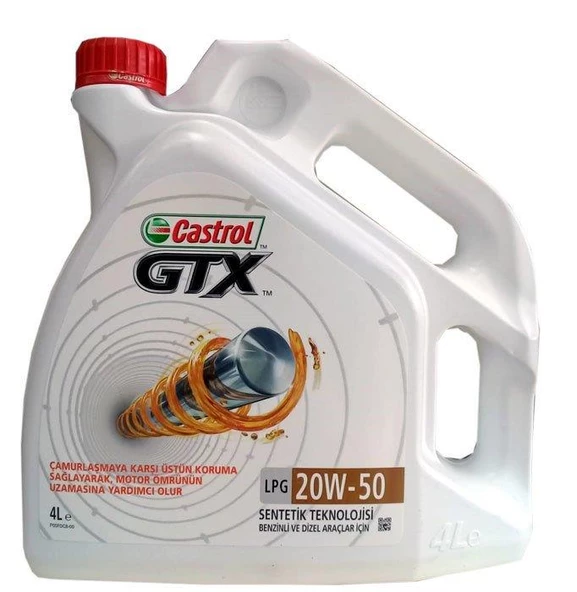 CASTROL GTX 20W-50 LPG 4LT ÜRETİM :2024