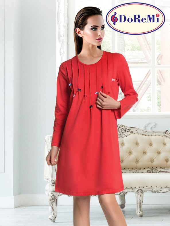 Uzun Kollu Penye Gecelik ürün görseli