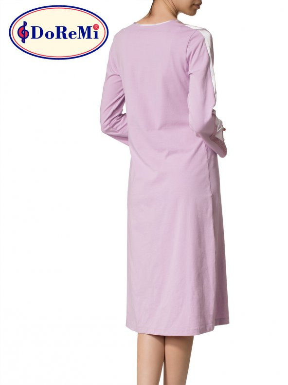 Uzun Kollu Penye Gecelik - Resim 3