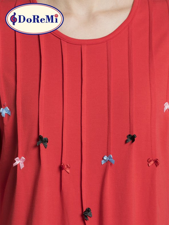 Uzun Kollu Penye Gecelik - Resim 5