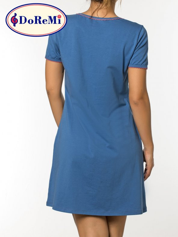 Kısa Kollu Penye Gecelik - Resim 3