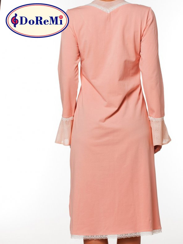 Uzun Kollu Penye Gecelik - Resim 4