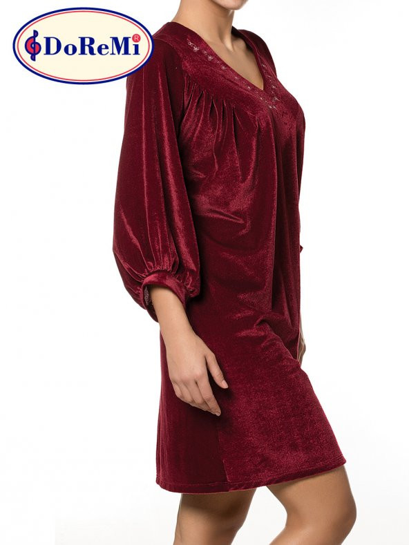Uzun Kollu Kadife Gecelik ürün görseli