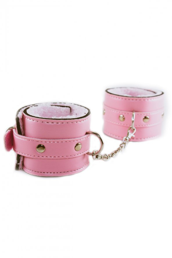 Pembe Deri İçi Yumuşak Ayak Kelepçesi ürün görseli