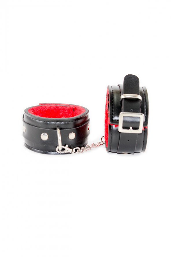 Siyah Deri İçi Yumuşak El Kelepçesi ürün görseli