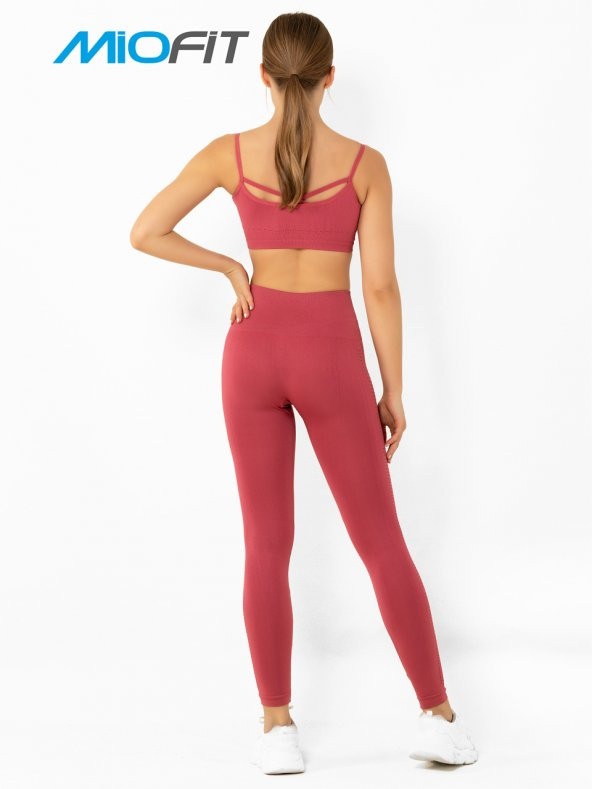 Yoga & Pilates Yüksek Bel Toparlayıcı Seamless Spor Tayt - Resim 2