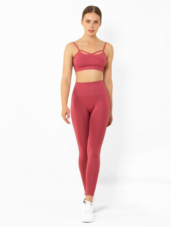 Yoga & Pilates Yüksek Bel Toparlayıcı Seamless Spor Tayt ürün görseli