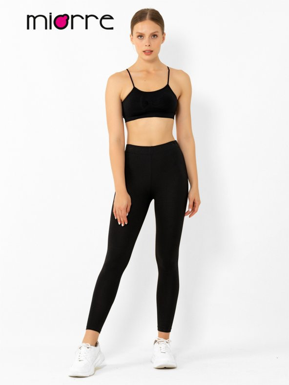 Yüksek Bel, Modal+Saf Doğal Pamuk Yumuşak Konforlu Tayt - Resim 5