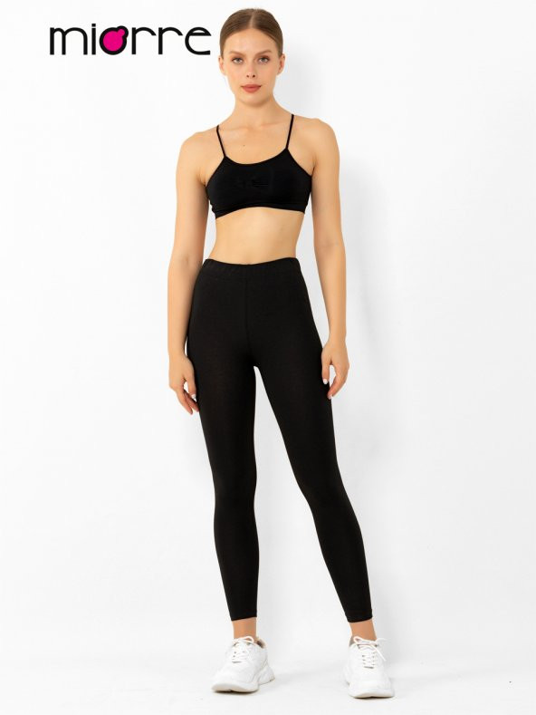 Yüksek Bel, Modal+Saf Doğal Pamuk Yumuşak Konforlu Tayt - Resim 6