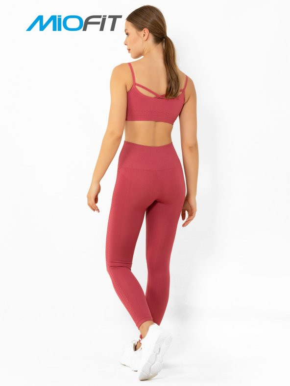 Yoga & Pilates Yüksek Bel Toparlayıcı Seamless Spor Tayt - Resim 4