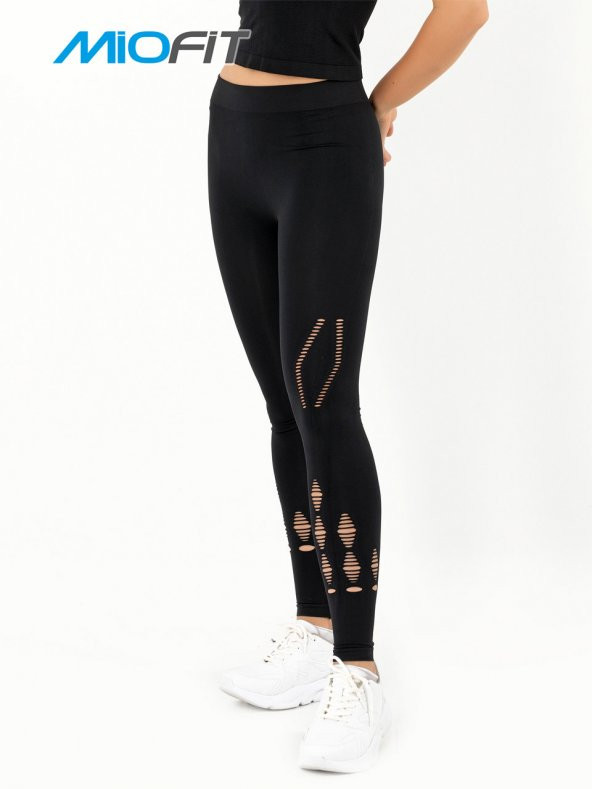 File Detaylı Seamless Spor Tayt - Resim 4