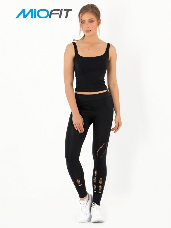 File Detaylı Seamless Spor Tayt - Resim 7