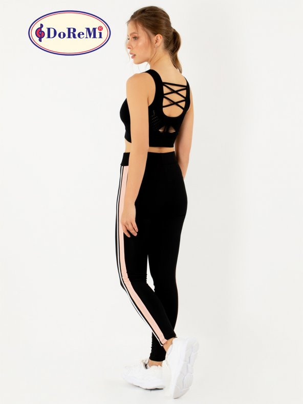 Active Sportive Çift Çizgili Tayt - Resim 4