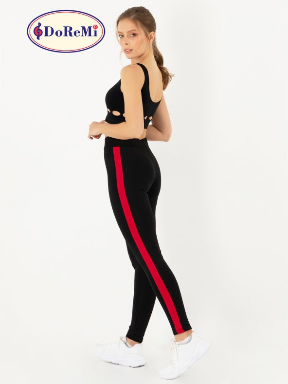 Active Sportive Kalın Çizgili Tayt - Resim 2