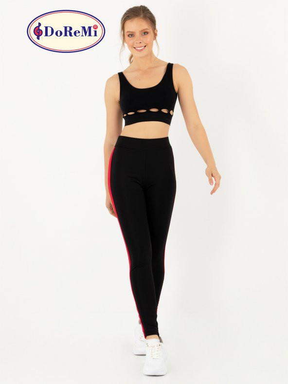 Active Sportive Kalın Çizgili Tayt - Resim 5