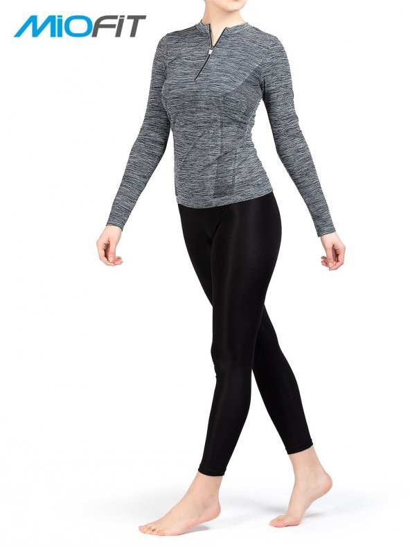 Kadın Tides Fermuar Yakalı Uzun Kollu Dikişsiz Spor Tişört - Resim 8