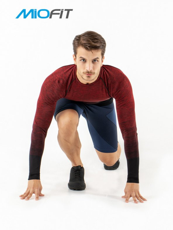 MioFit Erkek Active Dikişsiz Uzun Kollu Spor Tişört - Resim 4