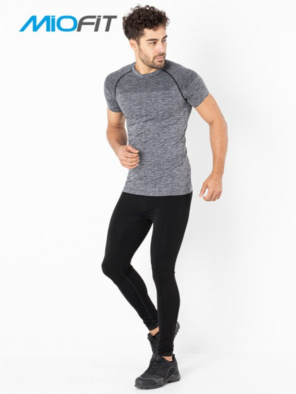 MioFit Erkek Phantom Kısa Kollu Dikişsiz Spor Tişört - Resim 2