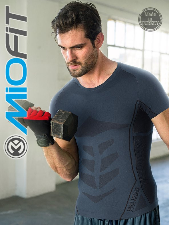 MioFit Erkek Cool Dry Kısa Kollu Dikişsiz Spor Tişört - Resim 6