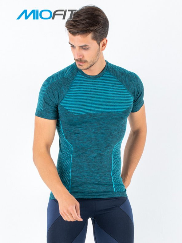 MioFit Erkek Active Kısa Kollu Dikişsiz Spor Tişört - Resim 5
