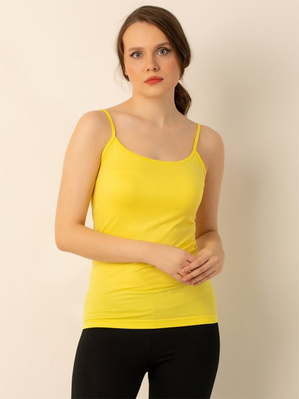 Bayan İnce Askılı Seamless Tişört - 4