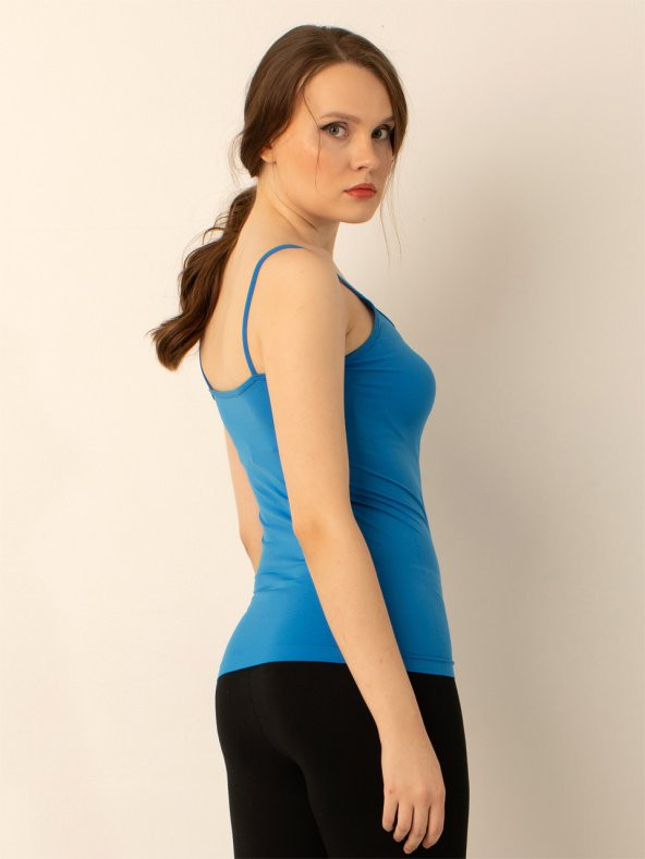 Bayan İnce Askılı Seamless Tişört - 2