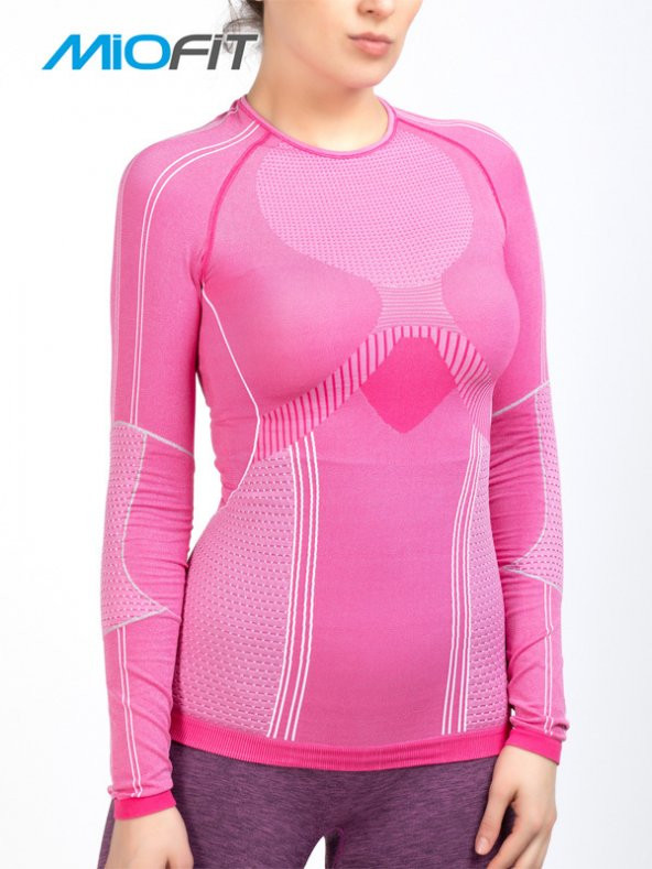 MioFit Kadın Pro Dry Fit Uzun Kollu Dikişsiz Spor Tişört - Resim 4