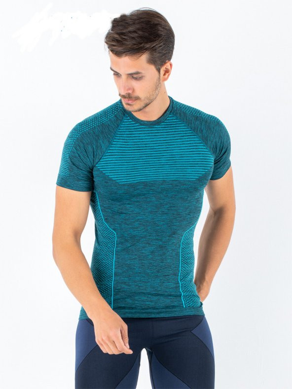 MioFit Erkek Active Kısa Kollu Dikişsiz Spor Tişört - Resim 8