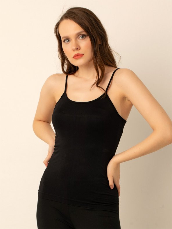 Bayan İnce Askılı Seamless Tişört