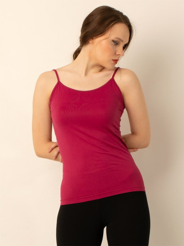 Bayan İnce Askılı Seamless Tişört - 3