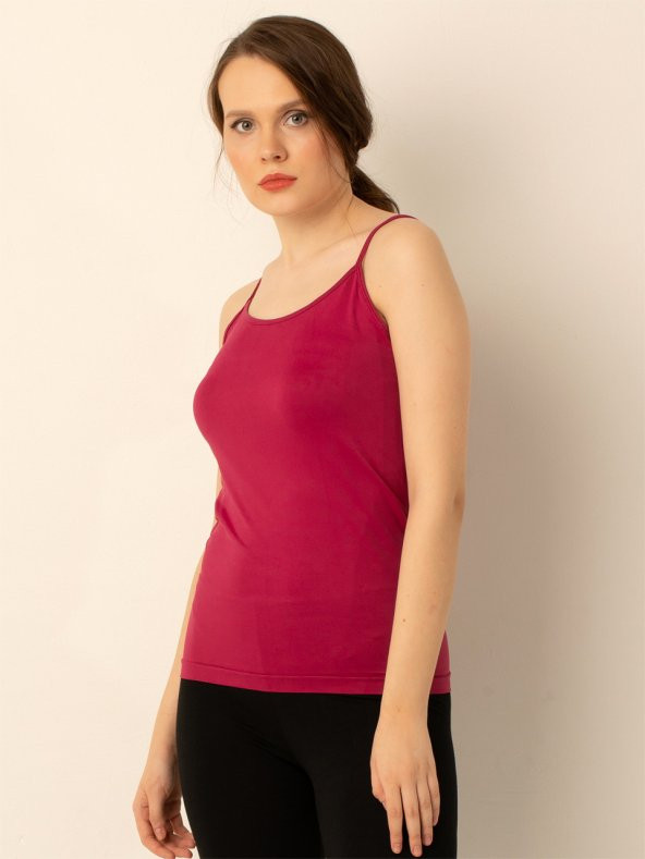 Bayan İnce Askılı Seamless Tişört - 2