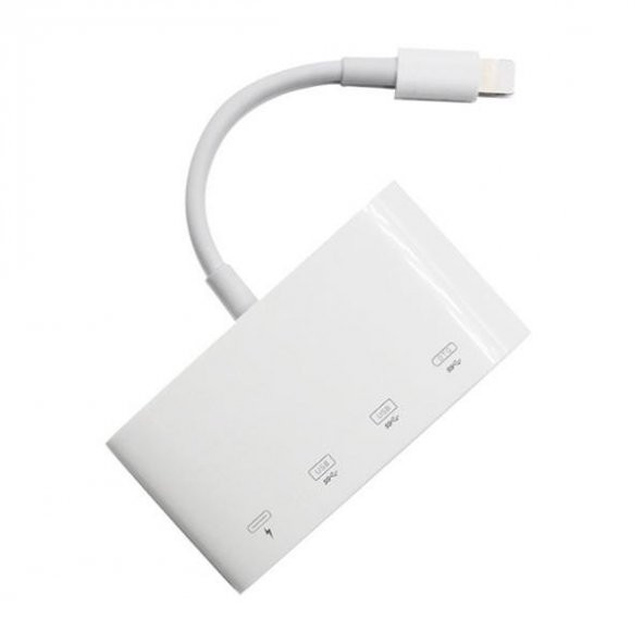 Coofbe İPhone İpad Usb Dönüştürücü 4in1 İPhone to Usb Kamera Adaptörü İphone Usb Kamera Mause Klavye - 2