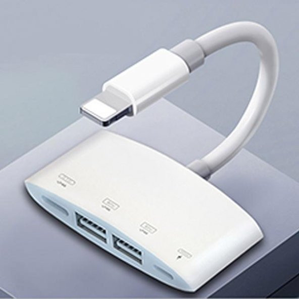 Coofbe İPhone İpad Usb Dönüştürücü 4in1 İPhone to Usb Kamera Adaptörü İphone Usb Kamera Mause Klavye - 4