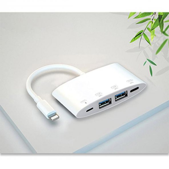Coofbe İPhone İpad Usb Dönüştürücü 4in1 İPhone to Usb Kamera Adaptörü İphone Usb Kamera Mause Klavye - 5