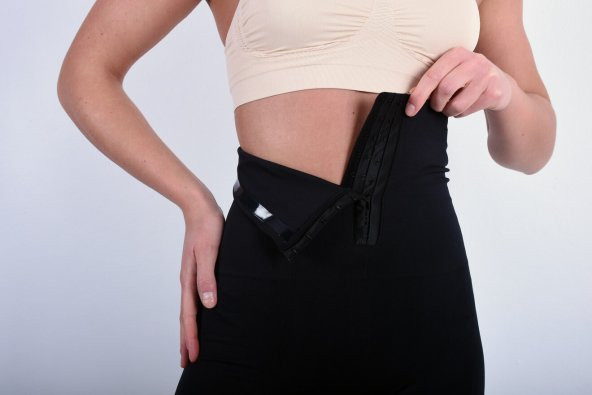 AGRAFLI YÜKSEK BEL KORSE TAYT - Resim 3