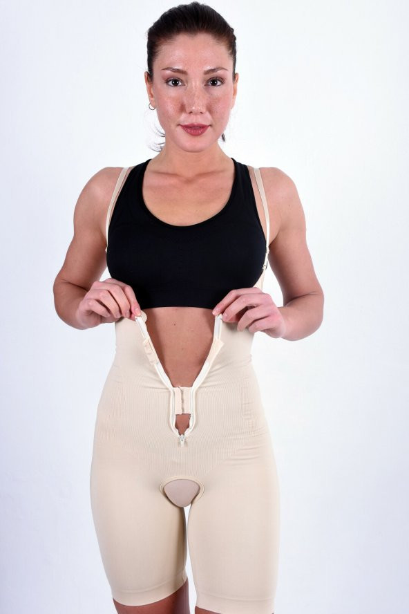 AGRAFLI FERMUARLI TÜM VÜCUT KORSESİ - Resim 2