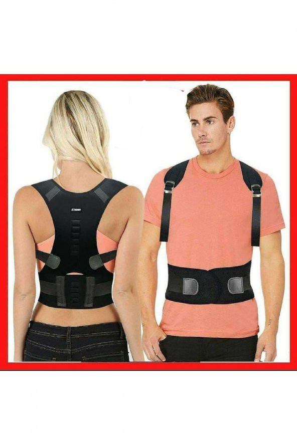 Unisex Siyah Kamburluk Önleyici Medikal Korsesi ürün görseli