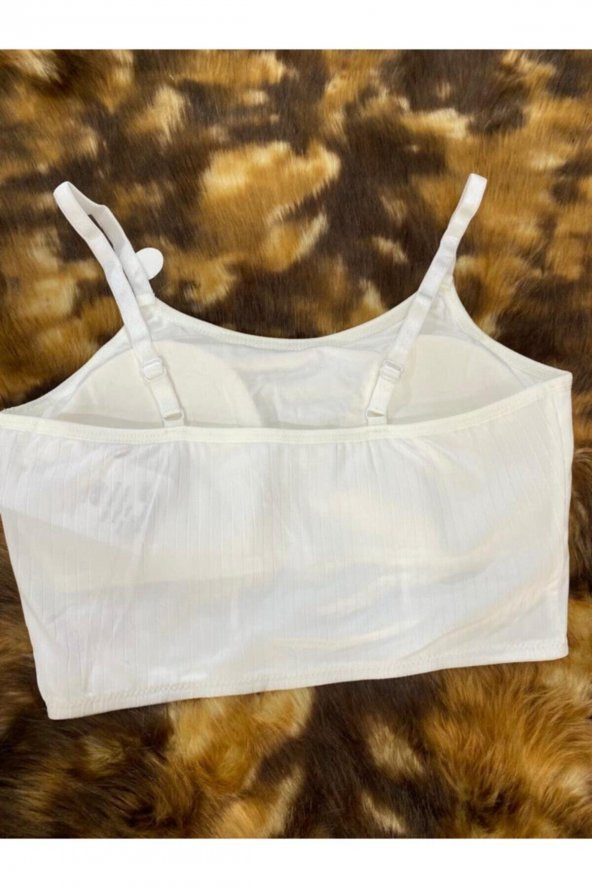 Bralet Fitilli Crop Süngerli Gündelik Sütyen - Resim 4