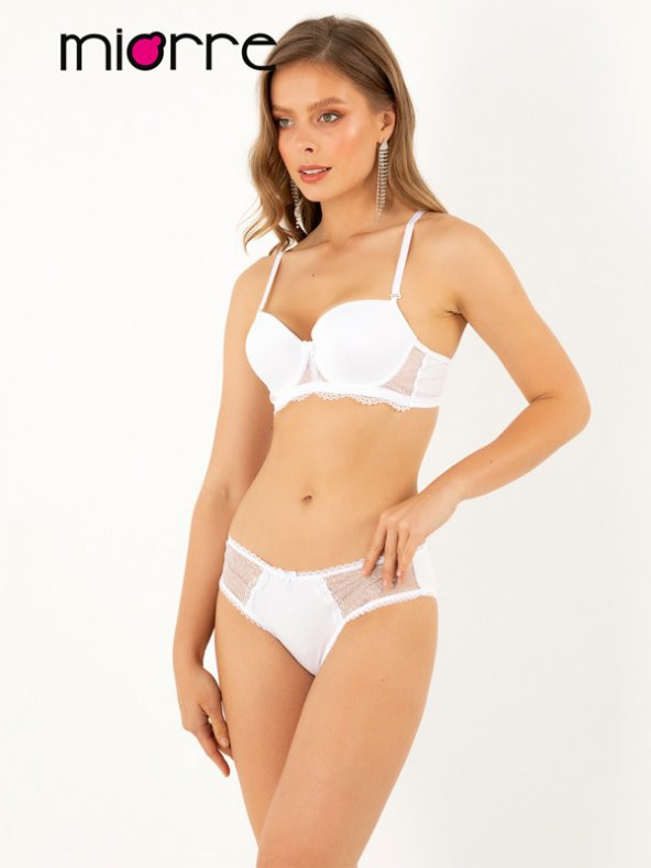 Dolgusuz Dantel Detaylı SütyenTakım - Resim 3