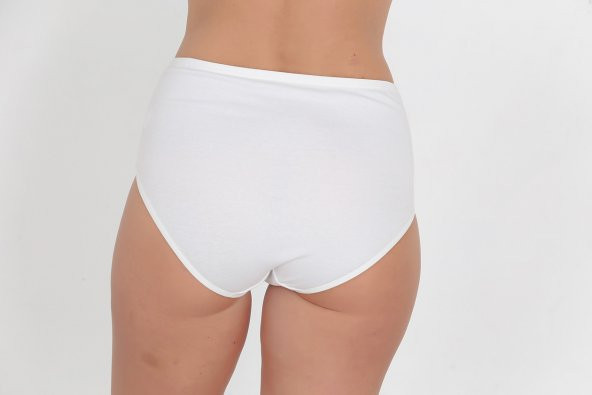 Dantel ve Fiyonk Detaylı Kadın Günlük Külot Ekru - Resim 3